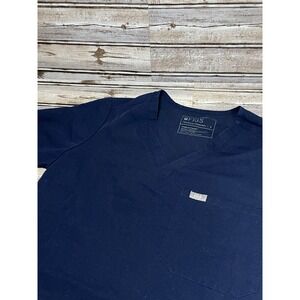 FIGS Technical Collection Navy‎ Blue Scrub Top Medical Uniform Small
